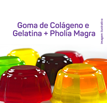 GOMA DE COLÁGENO E GELATINA + PHOLIA MAGRA – SABOR UVA – 10 UN.